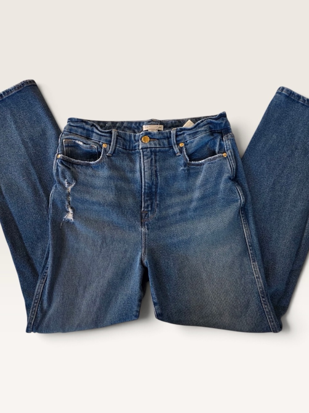 Good American Distressed Flare Jeans Size 10/30
